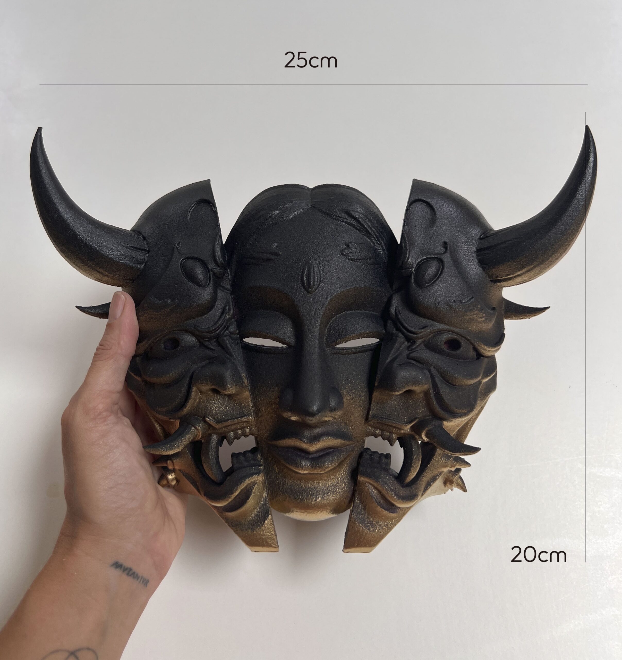 Máscara japonesa HANNYA | Impresión 3D - Imagen 7