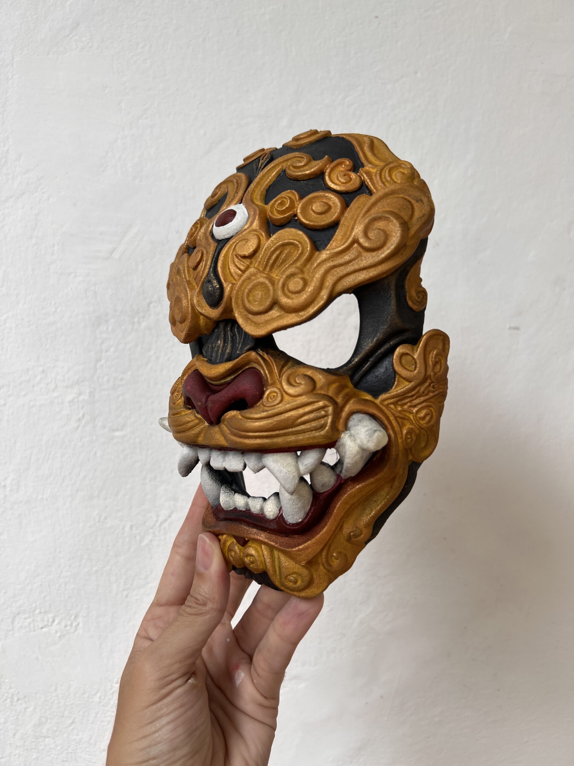 Máscara japonesa KOMAINU | Impresión 3D - Imagen 3