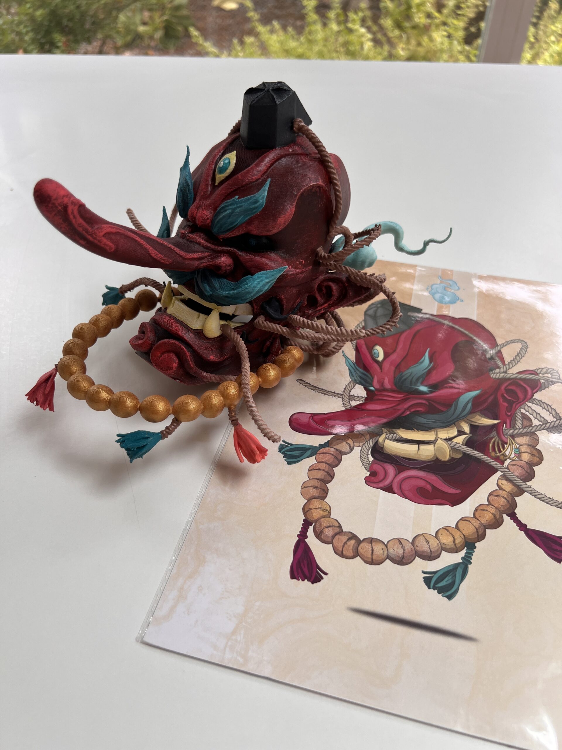 Máscara japonesa TENGU | Impresión 3D - Imagen 5